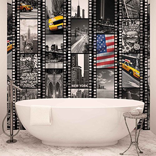 Forwall Vlies Fototapete Tapete Vliestapete Filmrole New York AF3376VEXXXL (416cm x 254cm) Photo Wallpaper Mural von Forwall