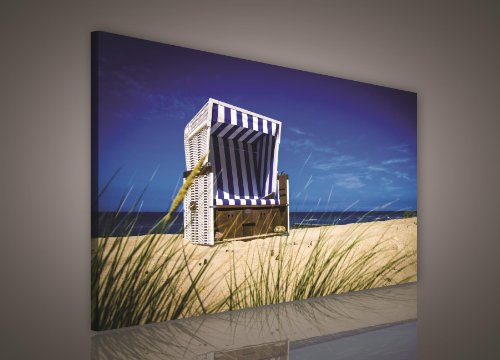 BILD WANDBILD BILDER WANDBILDER CANVAS- OSTSEE NORDSEE STRANDKORB 228 O1 von FORWALL