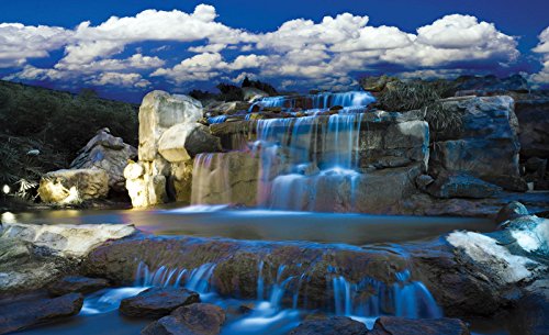 FORWALL Fototapete Vlies Wanddeko Blauer Wasserfall VEXXL (312cm. x 219cm.) AMF1965VEXXL Landschaft von FORWALL