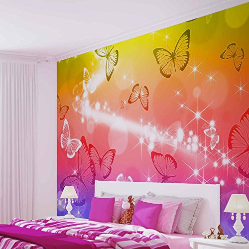 Forwall Vlies Fototapete Tapete Vliestapete Schmetterling Natur AF402VEXXL (312cm x 219cm) Photo Wallpaper Mural von Forwall