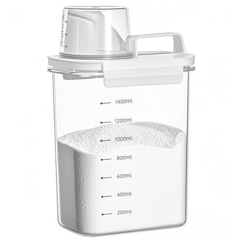 FORYNXHWIN 1800ML Luftdichter Waschmittelspender mit Messbecher, Waschpulver Aufbewahrungsbox, Waschpulverspender, Waschmittelbox Vorratsbehälter für Waschmittel Waschpulver FORYNXHWIN 1800ML Luftdichter Waschmittelspender mit Messbecher, Waschpulver Aufbewahrungsbox, Waschpulverspender, Waschmittelbox Vorratsbehälter für Waschmittel Waschpulver von FORYNXHWIN