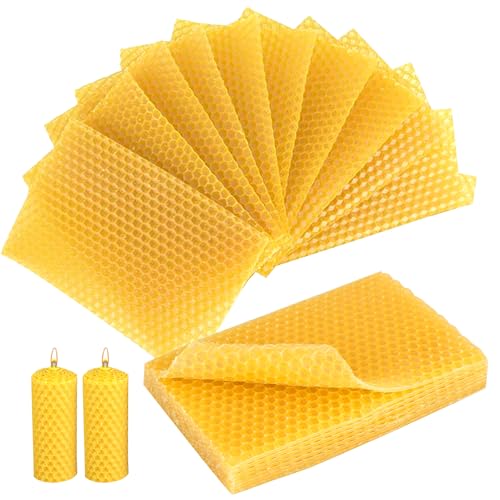 FORYNXHWIN 30 Stück Bienenwachsplatten, 13 x 9cm Wachsplatten für Kerzen, Machen Sie Ihre eigenen Bienenwachs-Kerzen, DIY Kerzen Machen, Reines Bienenwachs für Handgemachte Kerzen Machen FORYNXHWIN 30 Stück Bienenwachsplatten, 13 x 9cm Wachsplatten für Kerzen, Machen Sie Ihre eigenen Bienenwachs-Kerzen, DIY Kerzen Machen, Reines Bienenwachs für Handgemachte Kerzen Machen von FORYNXHWIN