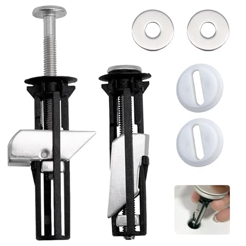 FORYNXHWIN Toilettensitz Schrauben Set, 2 Stück Edelstahlmutter Schraube, Pflegezubehör für Toilettendeckel, Toilettendeckel Lang Universal, einfach zu installieren FORYNXHWIN Toilettensitz Schrauben Set, 2 Stück Edelstahlmutter Schraube, Pflegezubehör für Toilettendeckel, Toilettendeckel Lang Universal, einfach zu installieren von FORYNXHWIN