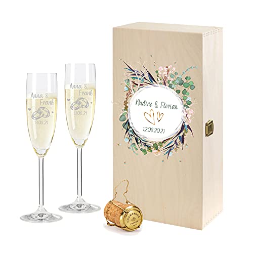 FORYOU24 2 Leonardo Sektgläser mit Geschenkbox und Gravur Flower Ringe zur Hochzeit Geschenkidee Sekt-Gläser graviert FORYOU24 2 Leonardo Sektgläser mit Geschenkbox und Gravur Flower Ringe zur Hochzeit Geschenkidee Sekt-Gläser graviert von FORYOU24