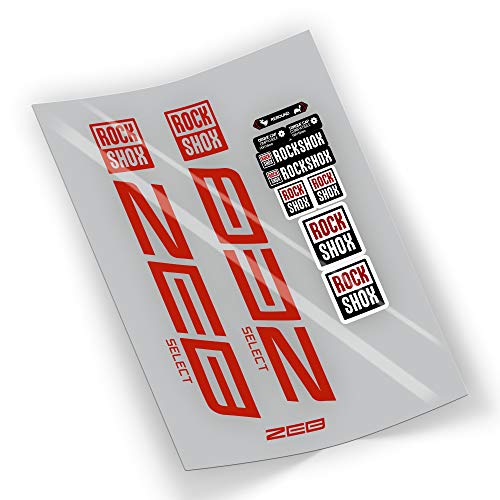 FA220 Aufkleber Gabel Rock Shox Zeb Select 2021 Selbstcollant Aufkleber Sticker (rot) von FORZADESIVI