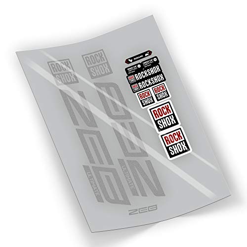 FA222 Aufkleber Gabel Rock Shox Zeb Ultimate 2021 ADESIV AUTOCOLLANT AUFKLEBER (Silber) von FORZADESIVI