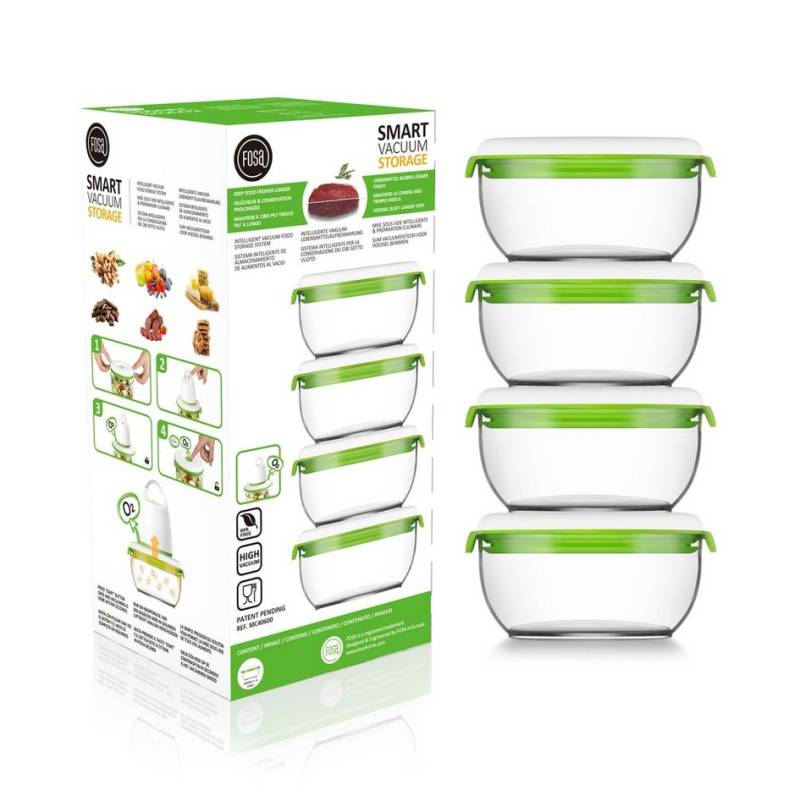 FOSA HOME Vakuumbehälter Madrid Behälter rund 4x600ml von FOSA HOME