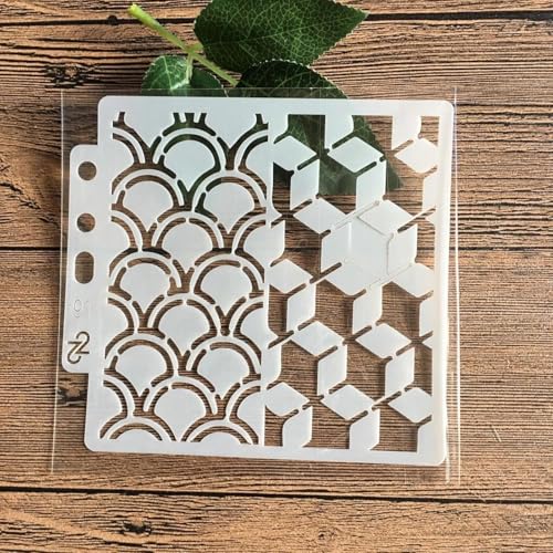 Wiederverwendbare Schablonen, 13 x 13 cm, Totenkopf-Blume, quadratische Schablone zum Malen auf Holz, Möbel, Bodendekoration, Heimwerkerbedarf, Stil 7 Wiederverwendbare Schablonen, 13 x 13 cm, Totenkopf-Blume, quadratische Schablone zum Malen auf Holz, Möbel, Bodendekoration, Heimwerkerbedarf, Stil 7 von FOSANGNANTU