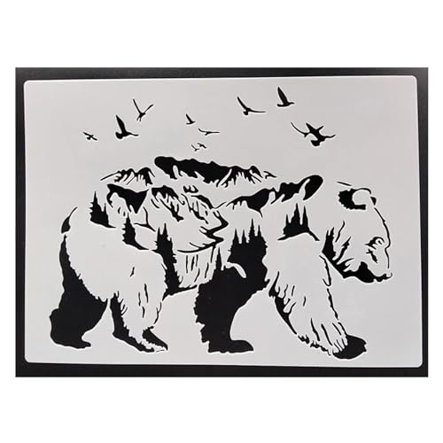 Wiederverwendbare Schablonen, 21 x 29 cm, Blitzschablone zum Malen auf Holz, Möbel, Boden, Dekoration, Heimwerkerbedarf, Stil 6 Wiederverwendbare Schablonen, 21 x 29 cm, Blitzschablone zum Malen auf Holz, Möbel, Boden, Dekoration, Heimwerkerbedarf, Stil 6 von FOSANGNANTU