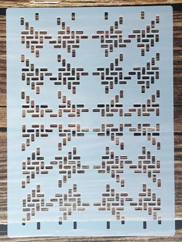 Wiederverwendbare Schablonen, 21 x 29 cm, Geometrie-Schablone zum Malen auf Holz, Möbel, Boden, Dekoration, Heimwerkerbedarf, Stil 4 von FOSANGNANTU