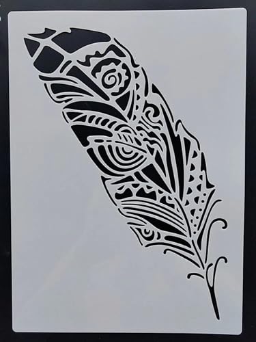 Wiederverwendbare Schablonen, 21 x 29 cm, Spitzenschablone zum Malen auf Holz, Möbel, Boden, Dekoration, Heimwerkerbedarf, Stil 2 von FOSANGNANTU