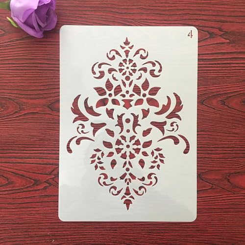 Wiederverwendbare Schablonen, 29 x 21 cm, Blumenblatt-Schablone zum Malen auf Holzmöbeln, Bodendekoration, Heimwerkerbedarf, Stil 9 Wiederverwendbare Schablonen, 29 x 21 cm, Blumenblatt-Schablone zum Malen auf Holzmöbeln, Bodendekoration, Heimwerkerbedarf, Stil 9 von FOSANGNANTU