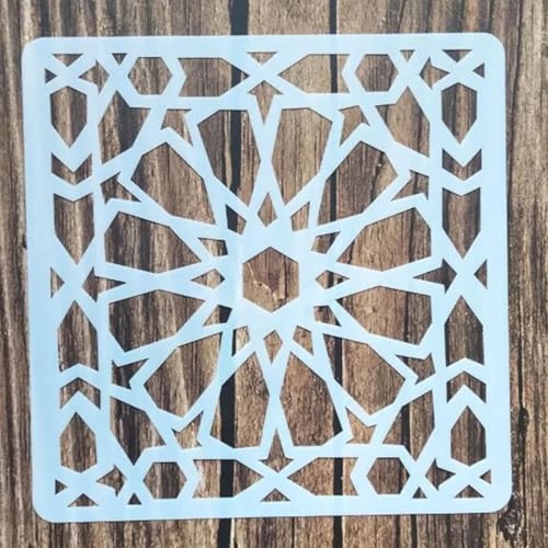 Wiederverwendbare Schablonen, 30 x 30 cm, Blumenschablone zum Malen auf Holz, Möbel, Boden, Dekoration, Heimwerkerbedarf, Stil 2 Wiederverwendbare Schablonen, 30 x 30 cm, Blumenschablone zum Malen auf Holz, Möbel, Boden, Dekoration, Heimwerkerbedarf, Stil 2 von FOSANGNANTU