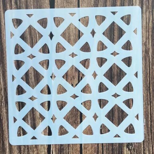 Wiederverwendbare Schablonen, 30 x 30 cm, Blumenschablone zum Malen auf Holz, Möbel, Boden, Dekoration, Heimwerkerbedarf, Stil 6 von FOSANGNANTU