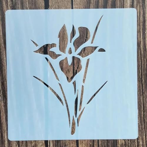 Wiederverwendbare Schablonen, 5 x 15 cm, Blumenschablone zum Malen auf Holz, Möbel, Boden, Dekoration, Heimwerkerbedarf, Stil 2 von FOSANGNANTU