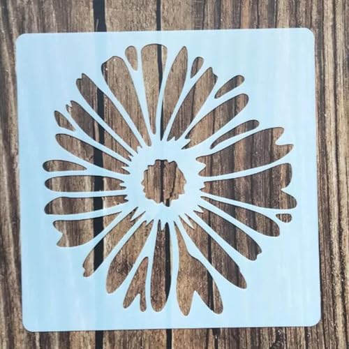 Wiederverwendbare Schablonen, 5 x 15 cm, Blumenschablone zum Malen auf Holz, Möbel, Boden, Dekoration, Heimwerkerbedarf, Stil 6 von FOSANGNANTU