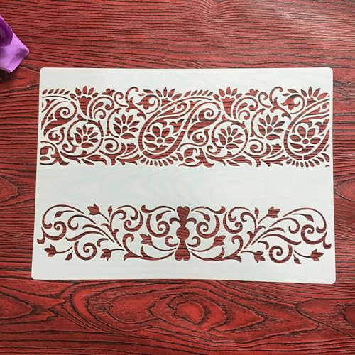 Wiederverwendbare Schablonen, A4, 29 x 21 cm, Blumenschablone zum Malen auf Holzmöbeln, Bodendekoration, DIY-Zubehör Wiederverwendbare Schablonen, A4, 29 x 21 cm, Blumenschablone zum Malen auf Holzmöbeln, Bodendekoration, DIY-Zubehör von FOSANGNANTU