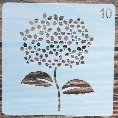Wiederverwendbare Schablonen, Blumengirlande, Schablone zum Malen auf Holz, Möbel, Boden, Dekoration, Heimwerkerbedarf, Stil 4, 13 x 13 cm Wiederverwendbare Schablonen, Blumengirlande, Schablone zum Malen auf Holz, Möbel, Boden, Dekoration, Heimwerkerbedarf, Stil 4, 13 x 13 cm von FOSANGNANTU