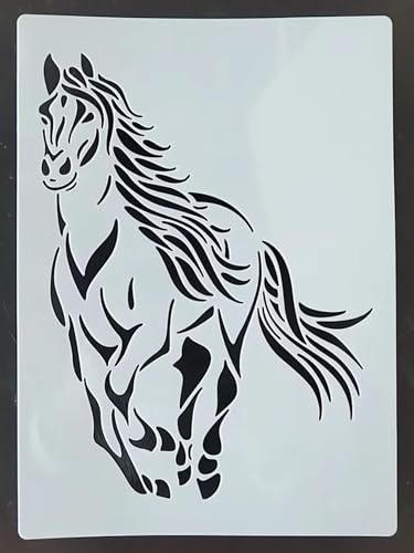 Wiederverwendbare Schablonen, Giraffen-Schablone zum Malen auf Holz, Möbel, Boden, Dekoration, Heimwerkerbedarf, Stil 4, 21 x 29 cm von FOSANGNANTU