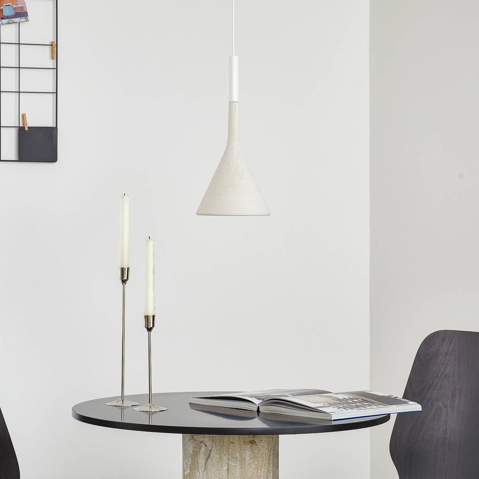 Foscarini Aplomb Hängeleuchte GU10 aus Beton weiß von Foscarini