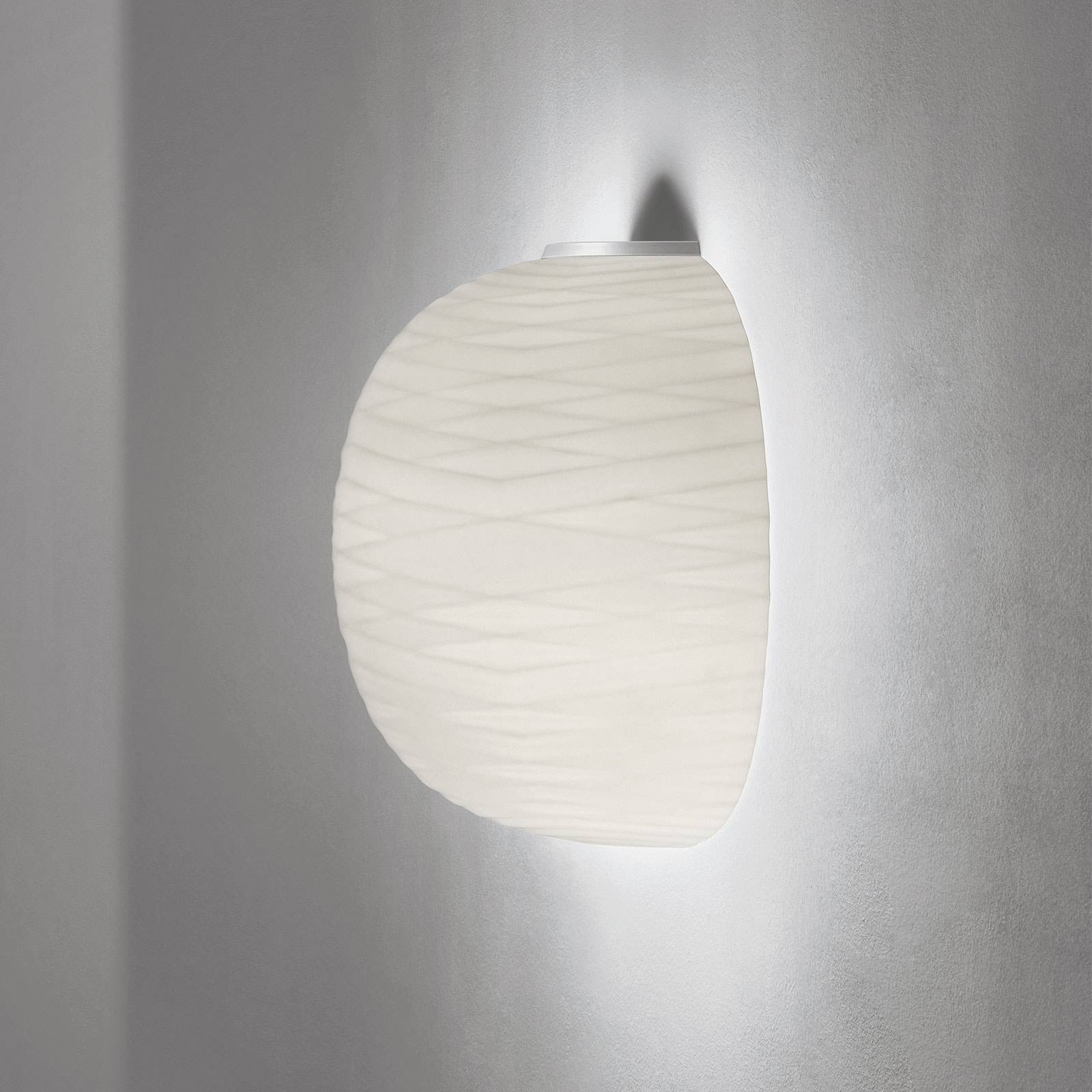 Foscarini Gem semi Wandleuchte aus Glas, weiß von Foscarini