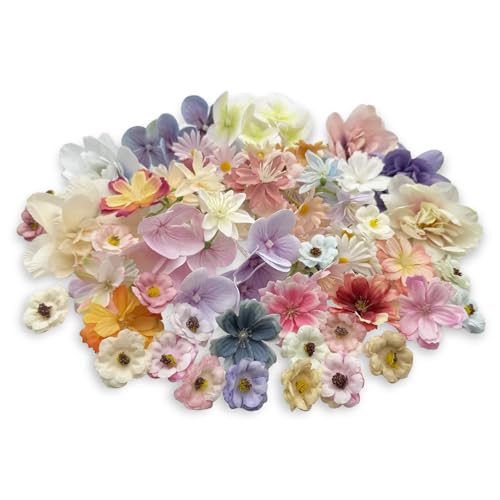 FOSDICK 50 Stücke Kunstblumen zum Basteln, Bunt Künstliche Blumenköpfe, Klein Blütenköpfe Deko, Künstlich Seidenblumen, Fake Blumen Dekoblumen für Tortendeko Hochzeitsdeko DIY Basteln Scrapbooking FOSDICK 50 Stücke Kunstblumen zum Basteln, Bunt Künstliche Blumenköpfe, Klein Blütenköpfe Deko, Künstlich Seidenblumen, Fake Blumen Dekoblumen für Tortendeko Hochzeitsdeko DIY Basteln Scrapbooking von FOSDICK