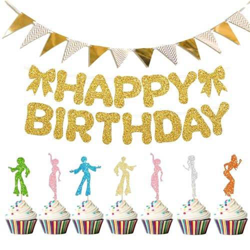 FOSDICK Geburtstagsdeko Mädchen, Deko Geburtstag, Girlande Geburtstag, Stückwimpelkette, 12 Stück Tortendeko, Birthday Decorations für Junge Mädchen Foto Hintergrund Geschenkidee zur Jugendweihe FOSDICK Geburtstagsdeko Mädchen, Deko Geburtstag, Girlande Geburtstag, Stückwimpelkette, 12 Stück Tortendeko, Birthday Decorations für Junge Mädchen Foto Hintergrund Geschenkidee zur Jugendweihe von FOSDICK