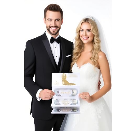 FOSDICK Geldgeschenk Hochzeit, Hochzeitsgeschenk Geld, Geldgeschenke zur Hochzeit, DIY Kreatives Falten Geldgeschenke hochzeit, Hochzeitsgeschenke für Brautpaar Geld, zur Besten Wünsche von FOSDICK