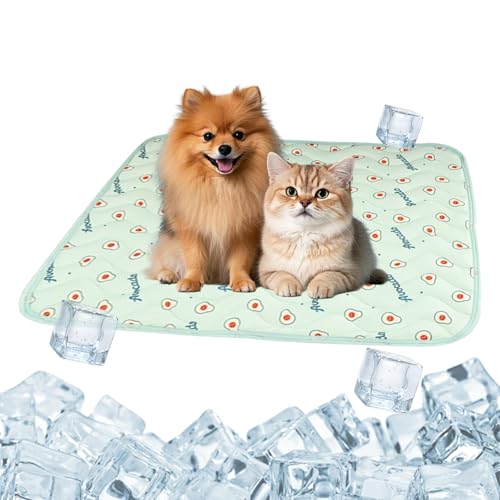 FOSDICK Kühlmatte Hund, Selbstkühlende Kühlmatte für Hunde, Sommer Kühldecke Hund, kühlmatte Katze mit Avocado Muster, Kühldecke für Hunde 60x50CM, Hundekühlmatte für Zuhause Unterwegs Im Auto, Grün FOSDICK Kühlmatte Hund, Selbstkühlende Kühlmatte für Hunde, Sommer Kühldecke Hund, kühlmatte Katze mit Avocado Muster, Kühldecke für Hunde 60x50CM, Hundekühlmatte für Zuhause Unterwegs Im Auto, Grün von FOSDICK