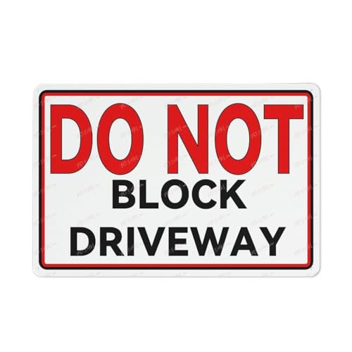 FOSHIN Aluminiumschild "Do Not Block Driveway", für den Innen- und Außenbereich, 30,5 x 20,3 cm, Matel5 FOSHIN Aluminiumschild "Do Not Block Driveway", für den Innen- und Außenbereich, 30,5 x 20,3 cm, Matel5 von FOSHIN