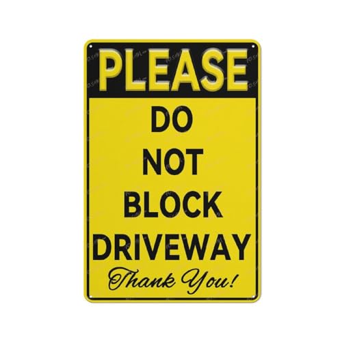 FOSHIN Aluminiumschild mit Aufschrift "Do Not Block Driveway Thank You", für den Innen- und Außenbereich, 30,5 x 20,3 cm, Matel2 FOSHIN Aluminiumschild mit Aufschrift "Do Not Block Driveway Thank You", für den Innen- und Außenbereich, 30,5 x 20,3 cm, Matel2 von FOSHIN