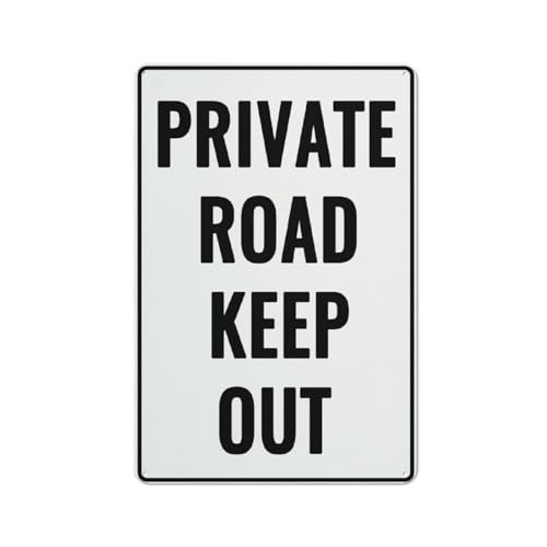 FOSHIN Metallschild Private Road Keep Out Vintage Metall-Blechschild Home Office Dekorationen 20,3 x 30,5 cm FOSHIN Metallschild Private Road Keep Out Vintage Metall-Blechschild Home Office Dekorationen 20,3 x 30,5 cm von FOSHIN