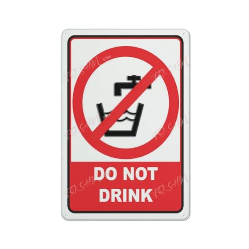 FOSHIN Metallschild mit Aufschrift "Danger Warning Do Not Drink Water Not For Drink", Hinweisschild für den Innen- und Außenbereich, 30,5 x 20,3 cm, Acryl3 FOSHIN Metallschild mit Aufschrift "Danger Warning Do Not Drink Water Not For Drink", Hinweisschild für den Innen- und Außenbereich, 30,5 x 20,3 cm, Acryl3 von FOSHIN