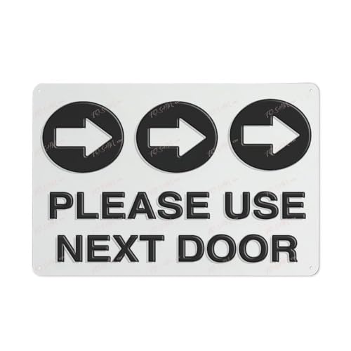 FOSHIN Metallschild mit Aufschrift "Please Use Next Door", für den Innen- und Außenbereich, 30,5 x 20,3 cm, Acryl4 FOSHIN Metallschild mit Aufschrift "Please Use Next Door", für den Innen- und Außenbereich, 30,5 x 20,3 cm, Acryl4 von FOSHIN