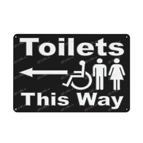 FOSHIN Placards Of Metal Disable Male Female Toilets This Way Pfeil links rechts Business Retail Shop Hinweisschild für den Innen- und Außenbereich geeignet, 30,5 x 20,3 cm, Acryl7 FOSHIN Placards Of Metal Disable Male Female Toilets This Way Pfeil links rechts Business Retail Shop Hinweisschild für den Innen- und Außenbereich geeignet, 30,5 x 20,3 cm, Acryl7 von FOSHIN