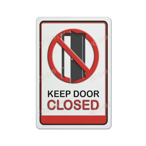 FOSHIN Placards Of Metal Keep Door Closed Hinweisschild für den Innen- und Außenbereich, 30,5 x 20,3 cm, Acryl6 FOSHIN Placards Of Metal Keep Door Closed Hinweisschild für den Innen- und Außenbereich, 30,5 x 20,3 cm, Acryl6 von FOSHIN