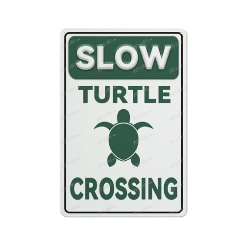 FOSHIN Plakate Of Metal Slow Turtle Crossing With Graphic No Speeding Lustig Lustig Neuheit Warnhinweis Wandkunst Dekor Öffentliche Vintage Retro Blechschild 20,3 x 30,5 cm FOSHIN Plakate Of Metal Slow Turtle Crossing With Graphic No Speeding Lustig Lustig Neuheit Warnhinweis Wandkunst Dekor Öffentliche Vintage Retro Blechschild 20,3 x 30,5 cm von FOSHIN