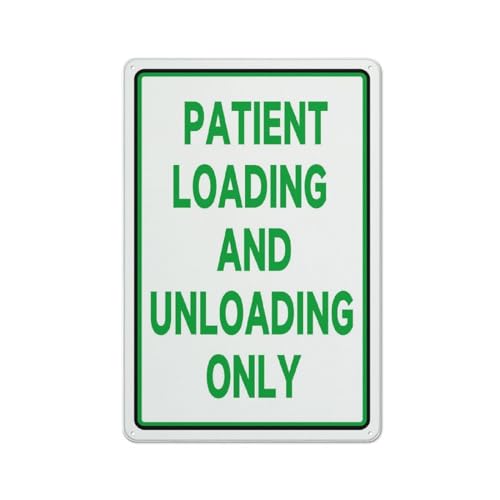 Metallschild "Patient Loading and Unloading Only", 30,5 x 20,3 cm, Aluminium-Warnschilder für Eigentum, Geschäft, Hof, Haus, Büro Metallschild "Patient Loading and Unloading Only", 30,5 x 20,3 cm, Aluminium-Warnschilder für Eigentum, Geschäft, Hof, Haus, Büro von FOSHIN