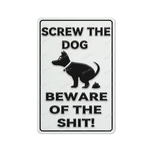 Metallschild mit Aufschrift "Screw The Dog Beware Of The Safety Protection Danger Warning Metal Wall Art Decor Public Vintage Retro Tin Metal Sign Plaque 20,3 x 30,5 cm Metallschild mit Aufschrift "Screw The Dog Beware Of The Safety Protection Danger Warning Metal Wall Art Decor Public Vintage Retro Tin Metal Sign Plaque 20,3 x 30,5 cm von FOSHIN