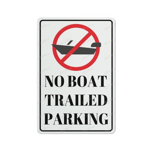 Vintage-Blechschild mit Aufschrift "No Boat Trailer Parking Canoe Yatch Lake River Notice Wall Art Decor Public Vintage Retro Tin Metal Sign Plaque 8X12 Inch Vintage-Blechschild mit Aufschrift "No Boat Trailer Parking Canoe Yatch Lake River Notice Wall Art Decor Public Vintage Retro Tin Metal Sign Plaque 8X12 Inch von FOSHIN