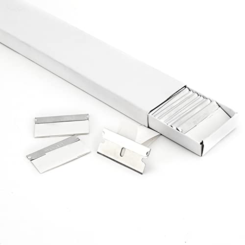 FOSHIO 100pcs ErsatzKlinge Edelstahl Metall Schaber ErsatzKlinge Razor Blades Safety Scraper Glue Knife Glass Cleaner Replacement Blade Car Labels Remover FOSHIO 100pcs ErsatzKlinge Edelstahl Metall Schaber ErsatzKlinge Razor Blades Safety Scraper Glue Knife Glass Cleaner Replacement Blade Car Labels Remover von FOSHIO