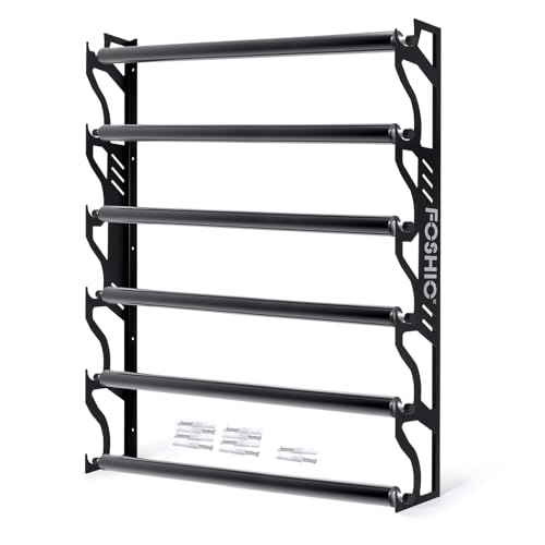 FOSHIO 6 Löcher Regalhalter 83cm Vinyl Rollen Halter Lackschutzfolien Metall Display Rack, Autofolie Stützen, Regalträger Metall mit Schrauben Unterstützung Regale (Nicht Eisenstange inbegriffen) von FOSHIO