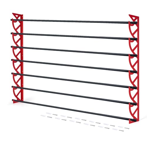 FOSHIO 7 Löcher Vinylrollenhalter Lackschutzfolien Regalhalter Vinyl Rollen Halter Metall Display Rack, Autofolie Stützen, Regalträger Metall mit Schrauben und 180cm de Sieben Eisenstange inbegriffen von FOSHIO