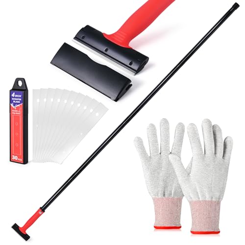 FOSHIO LangGriff Tapetenentferner 4" Schaber mit 20PCS Klinge Tapetenschaber Und 150cm Verlängerungsstänge, MetallSchaber Farbschaber für Entfernen Reinigen von Kleber Glas FOSHIO LangGriff Tapetenentferner 4" Schaber mit 20PCS Klinge Tapetenschaber Und 150cm Verlängerungsstänge, MetallSchaber Farbschaber für Entfernen Reinigen von Kleber Glas von FOSHIO
