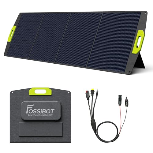 FOSSIBOT 200W Tragbares Solarpanel, Faltbares Solarpanel Kit, 23.4% Wirkungsgrad Modul IP67 wasserdicht für Outdoor Camping, F1200 F2400 F3600 Portable Power Station, Laptops, Wohnmobil, RV FOSSIBOT 200W Tragbares Solarpanel, Faltbares Solarpanel Kit, 23.4% Wirkungsgrad Modul IP67 wasserdicht für Outdoor Camping, F1200 F2400 F3600 Portable Power Station, Laptops, Wohnmobil, RV von FOSSiBOT