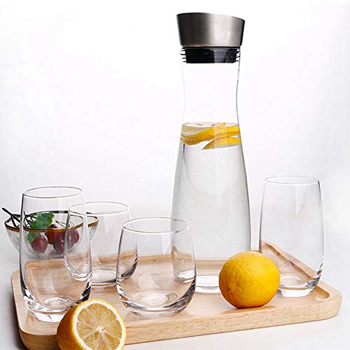 Saftflaschen, Transparente Wasserflasche, 1,2L Acryl Transparente Flasche Transparente Flasche Wasserkrug Krug mit Deckel von FOTABPYTI
