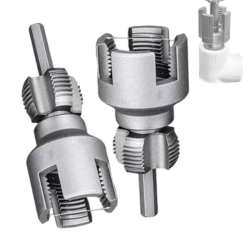 Integrated Internal & External Pipe Threading Tool, 1/2 Zoll und 3/4 Zoll, Doppelkopf Design, Wiederverwendbar,Kohlenstoffstahl, Scharf und Langlebig,Kompatible Bohrer Integrated Internal & External Pipe Threading Tool, 1/2 Zoll und 3/4 Zoll, Doppelkopf Design, Wiederverwendbar,Kohlenstoffstahl, Scharf und Langlebig,Kompatible Bohrer von FOTJDRUJ