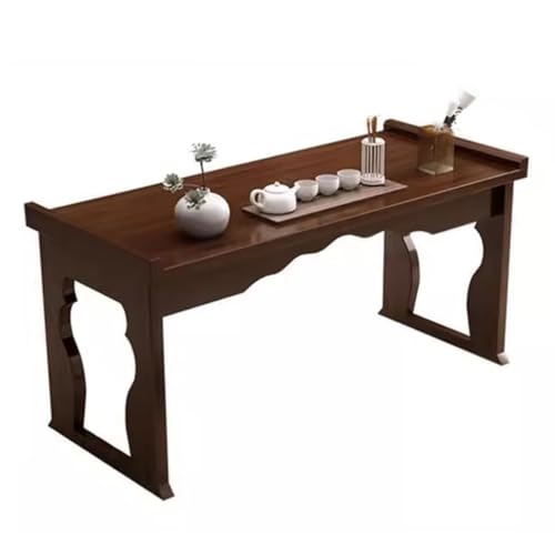 FOTOEV Klappbarer Rechteckiger Couchtisch Aus Bambus, Klappbarer Kleiner Niedriger Tee-Snack-Tisch, for Tatami-Teestube, Balkon, Wohnzimmer Im Freien(50cm) von FOTOEV