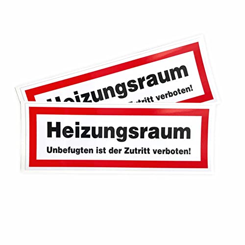 Aufkleber Heizungsraum 21x7,5 cm - für Außen- und Innenbereich - Heizungsraum Sticker Aufkleber Heizungsraum 21x7,5 cm - für Außen- und Innenbereich - Heizungsraum Sticker von FOTOFOL