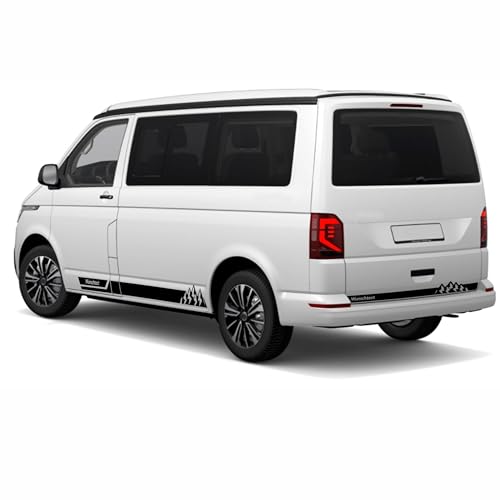 Seitenstreifen perfekt für Multivan California Beach T6.1, T6, T5, Seitenaufkleber Autoaufkleber Berge Camper Seitenstreifen perfekt für Multivan California Beach T6.1, T6, T5, Seitenaufkleber Autoaufkleber Berge Camper von FOTOFOL